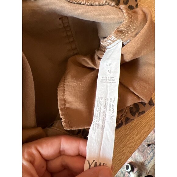 Leopard Print Distressed Jogger Jeans With Drawstring Waist & Raw Hem By YMI - Picture 7 of 7